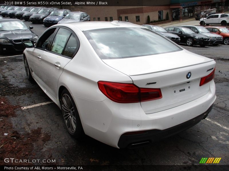 Alpine White / Black 2018 BMW 5 Series M550i xDrive Sedan