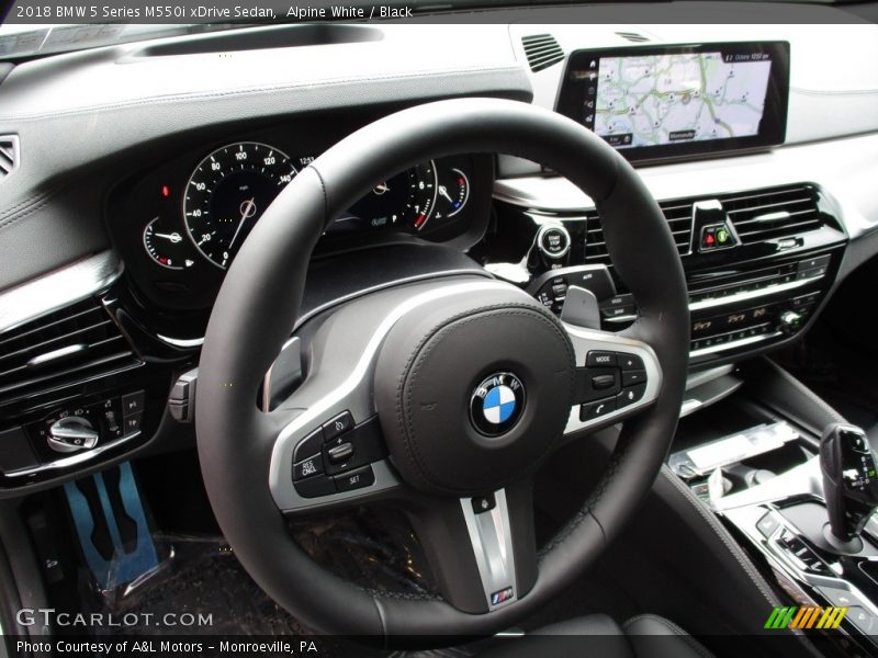 Alpine White / Black 2018 BMW 5 Series M550i xDrive Sedan
