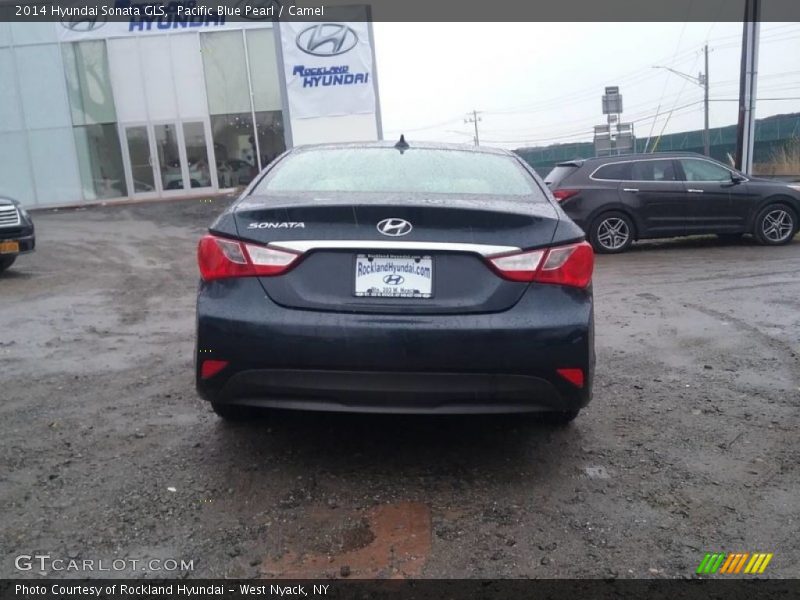 Pacific Blue Pearl / Camel 2014 Hyundai Sonata GLS