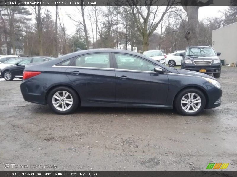 Pacific Blue Pearl / Camel 2014 Hyundai Sonata GLS