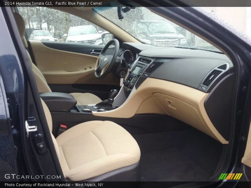 Pacific Blue Pearl / Camel 2014 Hyundai Sonata GLS