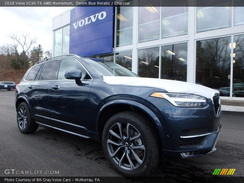 Denim Blue Metallic / Charcoal 2018 Volvo XC90 T6 AWD Momentum