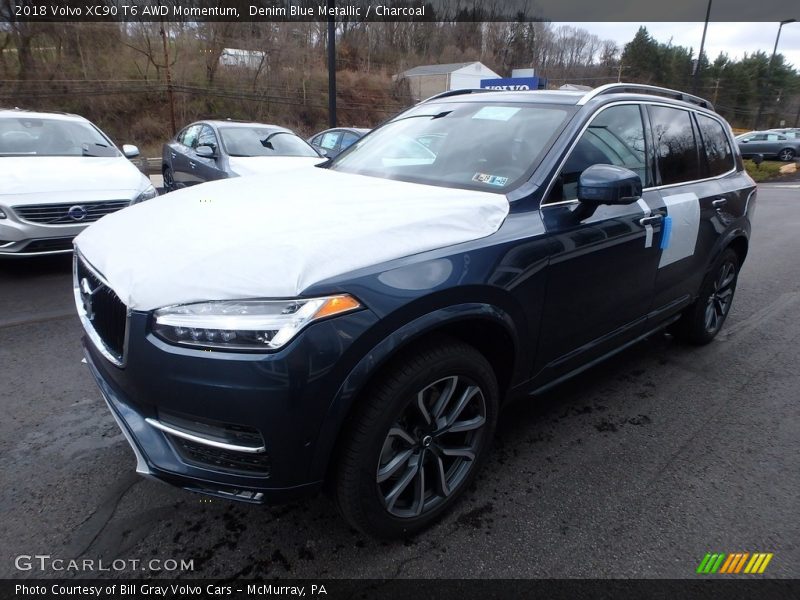 Denim Blue Metallic / Charcoal 2018 Volvo XC90 T6 AWD Momentum