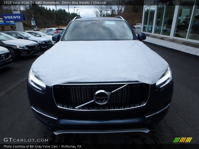 Denim Blue Metallic / Charcoal 2018 Volvo XC90 T6 AWD Momentum