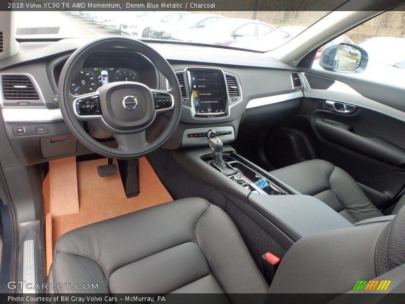 Denim Blue Metallic / Charcoal 2018 Volvo XC90 T6 AWD Momentum