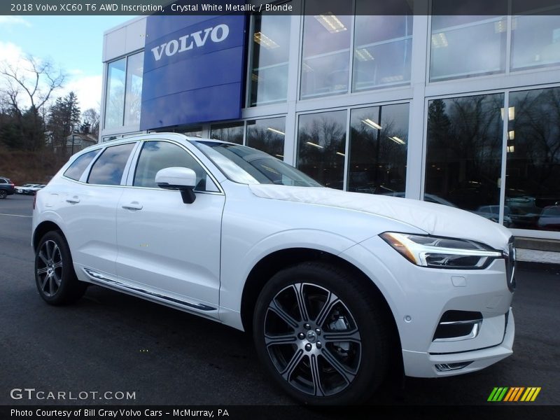 Crystal White Metallic / Blonde 2018 Volvo XC60 T6 AWD Inscription