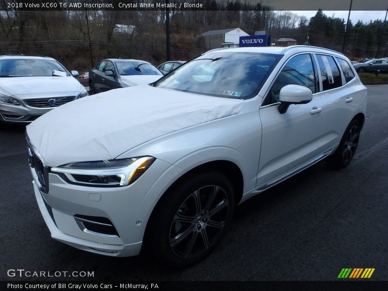 Crystal White Metallic / Blonde 2018 Volvo XC60 T6 AWD Inscription