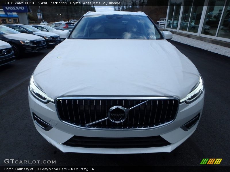 Crystal White Metallic / Blonde 2018 Volvo XC60 T6 AWD Inscription