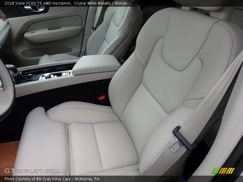 Crystal White Metallic / Blonde 2018 Volvo XC60 T6 AWD Inscription
