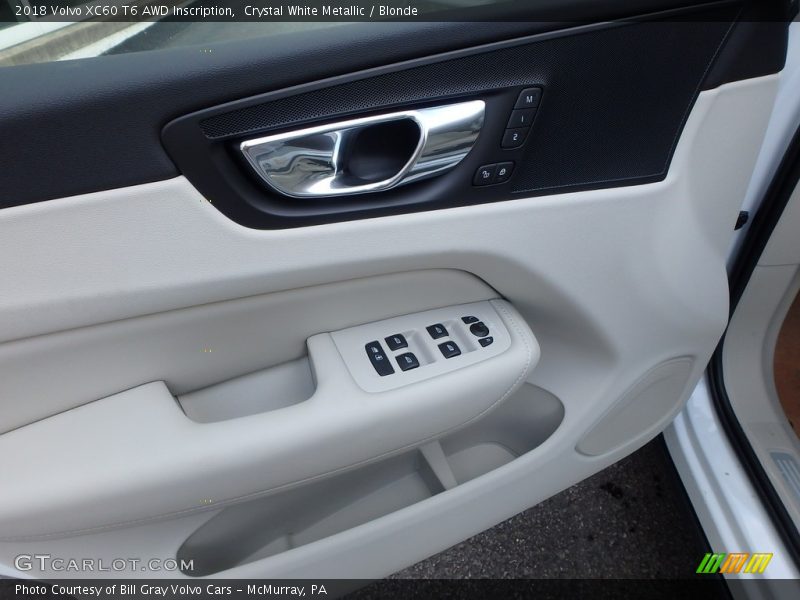 Crystal White Metallic / Blonde 2018 Volvo XC60 T6 AWD Inscription