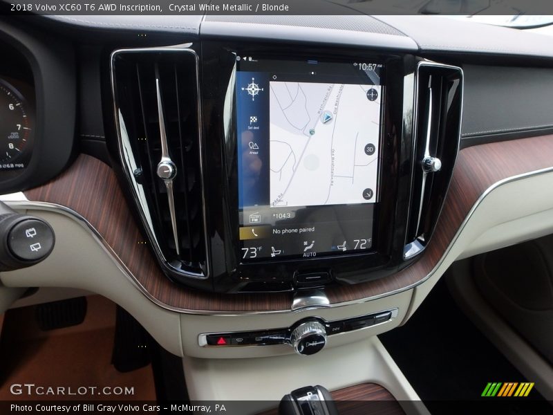 Crystal White Metallic / Blonde 2018 Volvo XC60 T6 AWD Inscription