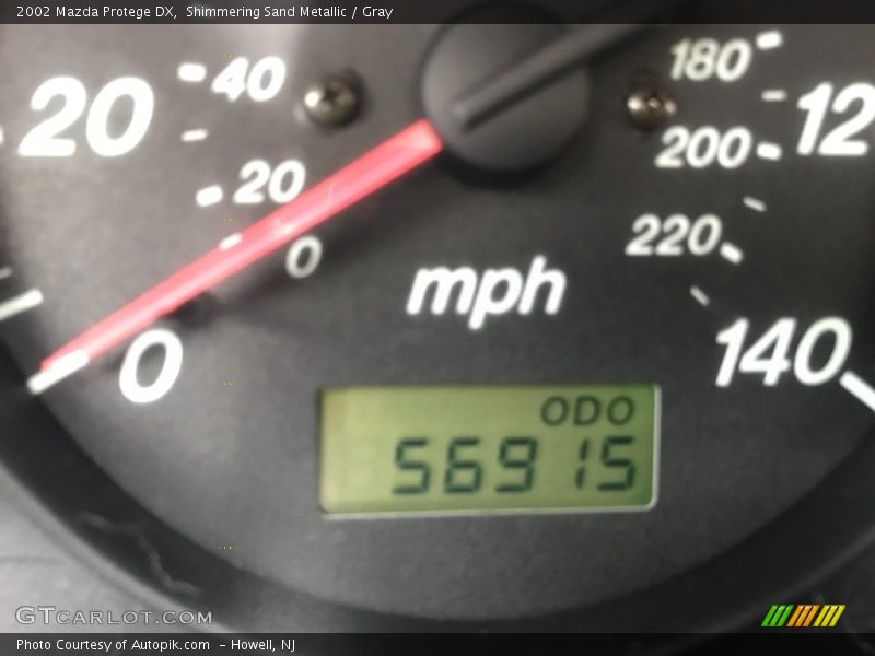 Shimmering Sand Metallic / Gray 2002 Mazda Protege DX