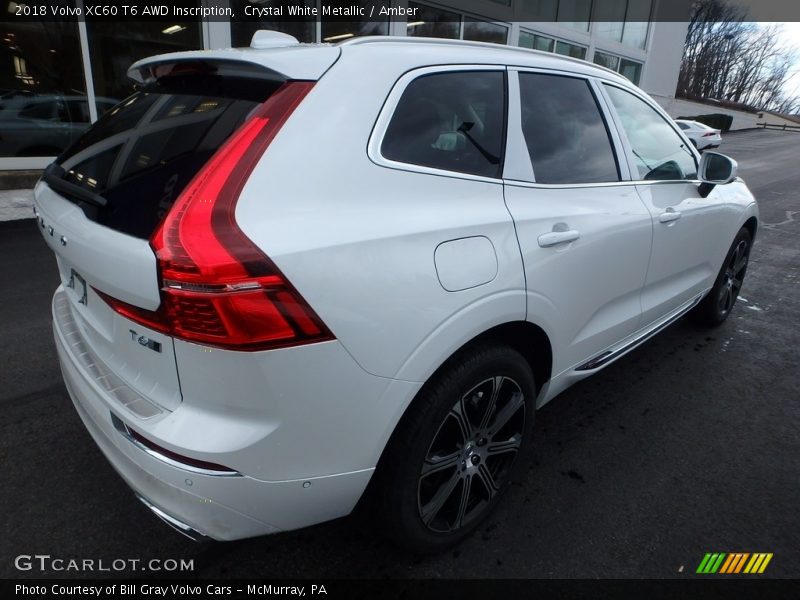 Crystal White Metallic / Amber 2018 Volvo XC60 T6 AWD Inscription