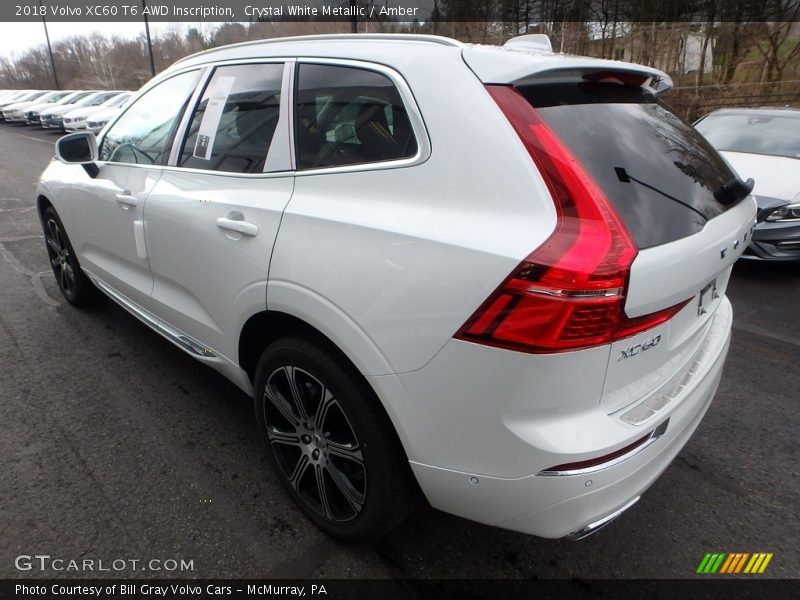 Crystal White Metallic / Amber 2018 Volvo XC60 T6 AWD Inscription