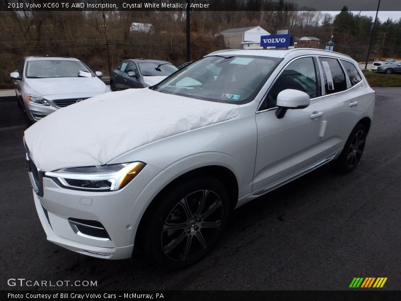 Crystal White Metallic / Amber 2018 Volvo XC60 T6 AWD Inscription