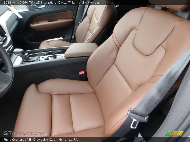 Crystal White Metallic / Amber 2018 Volvo XC60 T6 AWD Inscription