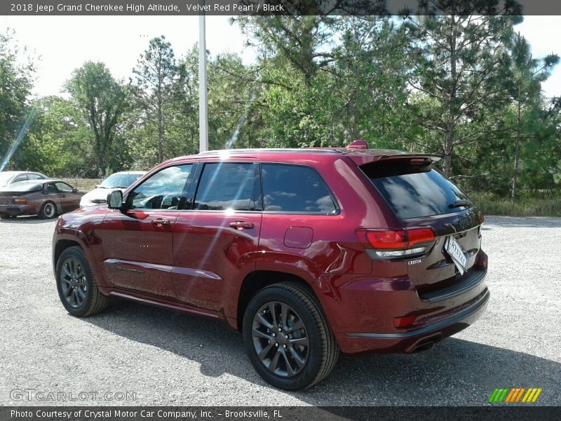 Velvet Red Pearl / Black 2018 Jeep Grand Cherokee High Altitude
