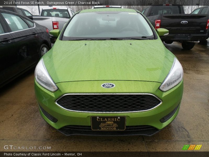 Outrageous Green / Charcoal Black 2018 Ford Focus SE Hatch