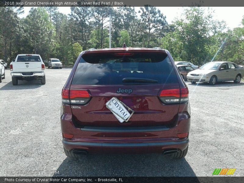 Velvet Red Pearl / Black 2018 Jeep Grand Cherokee High Altitude