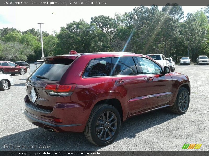 Velvet Red Pearl / Black 2018 Jeep Grand Cherokee High Altitude
