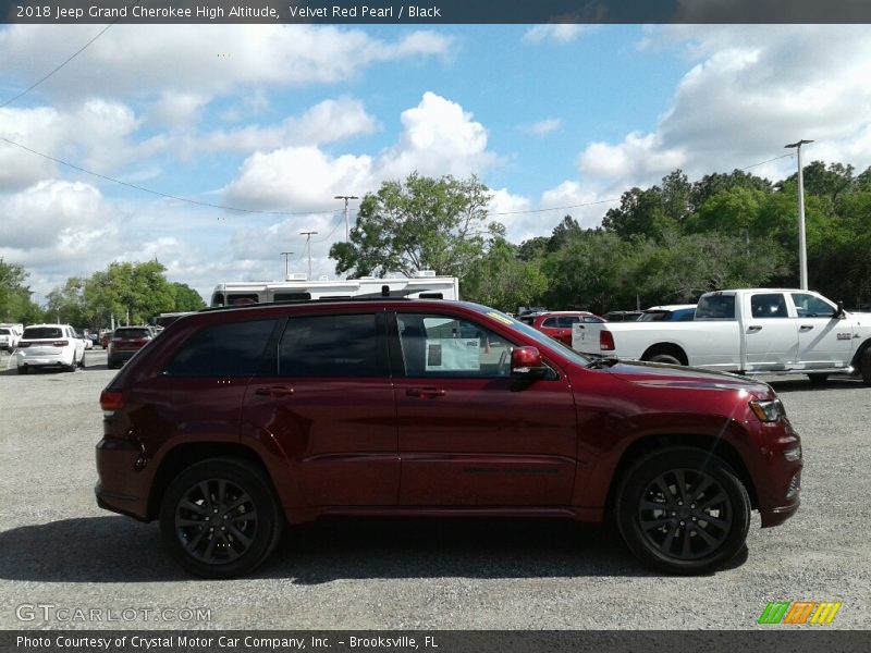 Velvet Red Pearl / Black 2018 Jeep Grand Cherokee High Altitude