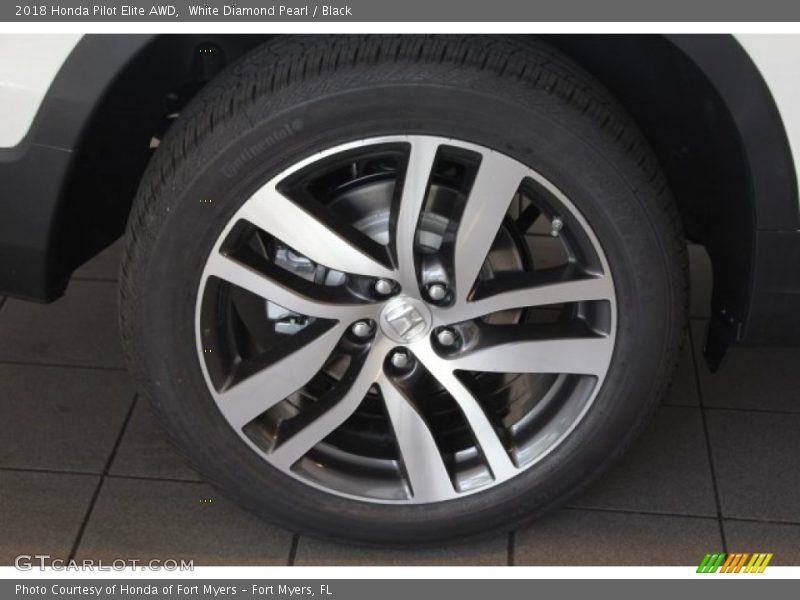 White Diamond Pearl / Black 2018 Honda Pilot Elite AWD