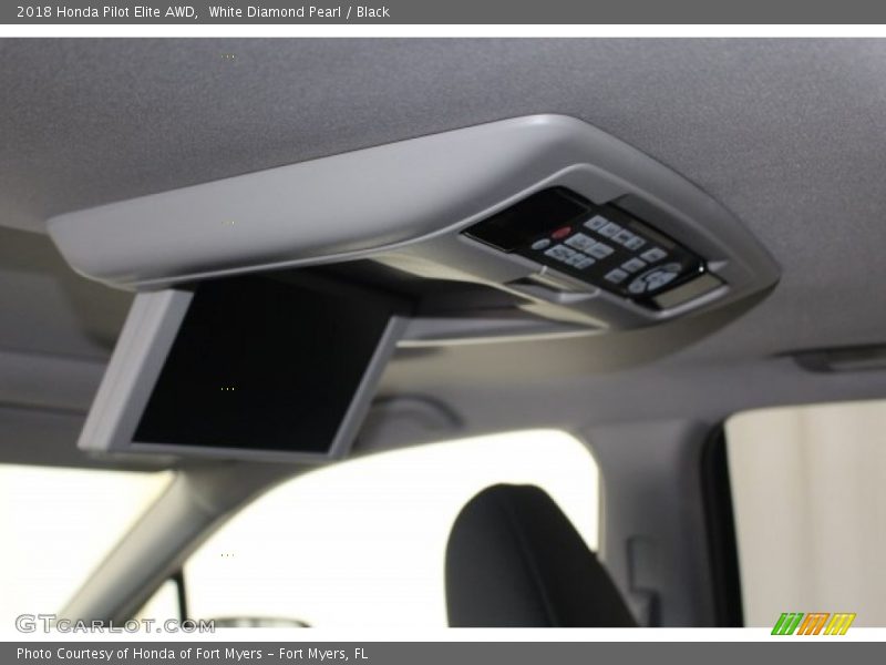 White Diamond Pearl / Black 2018 Honda Pilot Elite AWD