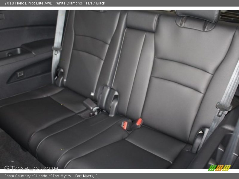 White Diamond Pearl / Black 2018 Honda Pilot Elite AWD