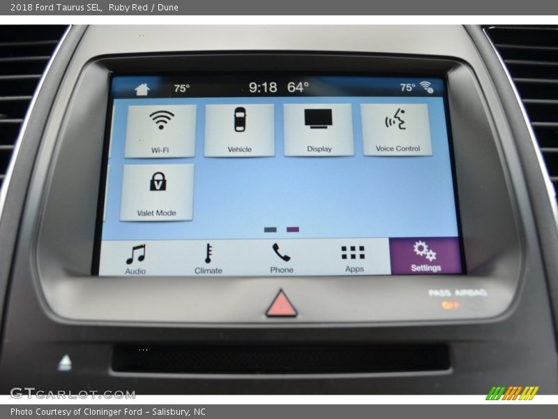 Controls of 2018 Taurus SEL