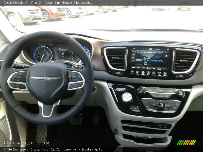 Ocean Blue Metallic / Black/Alloy 2018 Chrysler Pacifica LX