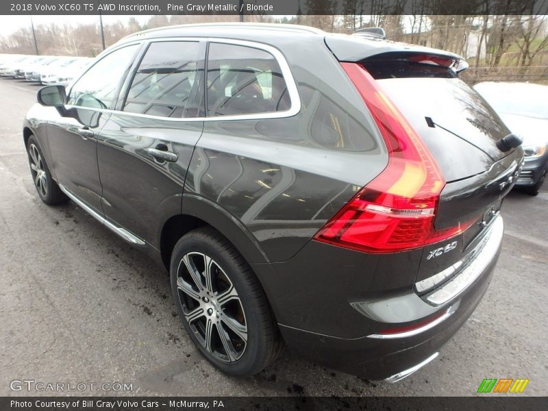 Pine Gray Metallic / Blonde 2018 Volvo XC60 T5 AWD Inscription