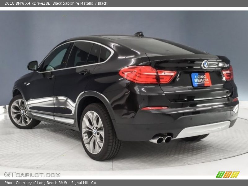 Black Sapphire Metallic / Black 2018 BMW X4 xDrive28i