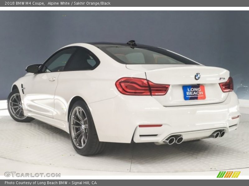Alpine White / Sakhir Orange/Black 2018 BMW M4 Coupe