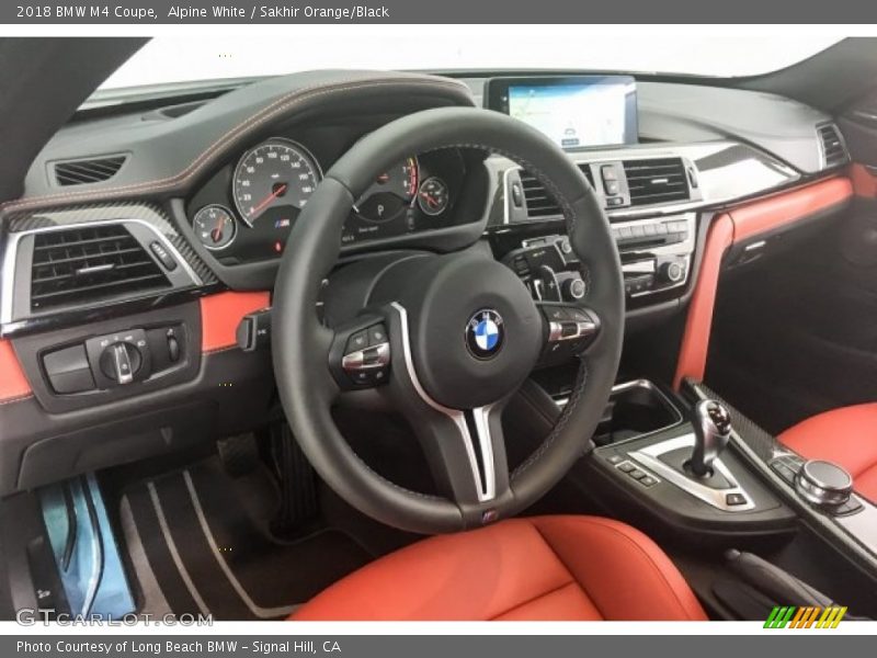 Alpine White / Sakhir Orange/Black 2018 BMW M4 Coupe