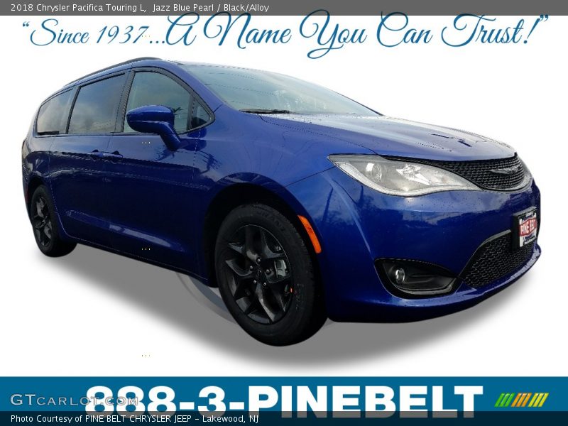 Jazz Blue Pearl / Black/Alloy 2018 Chrysler Pacifica Touring L