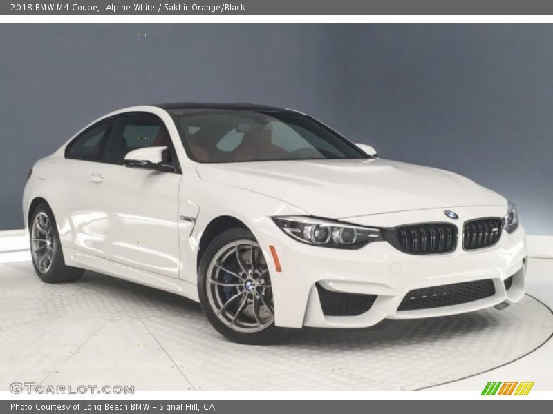 Alpine White / Sakhir Orange/Black 2018 BMW M4 Coupe