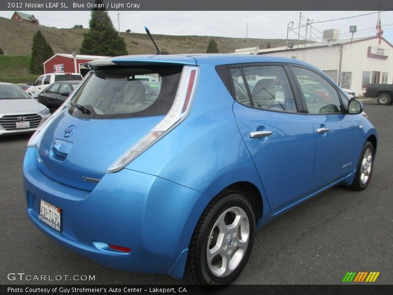 Blue Ocean / Light Gray 2012 Nissan LEAF SL