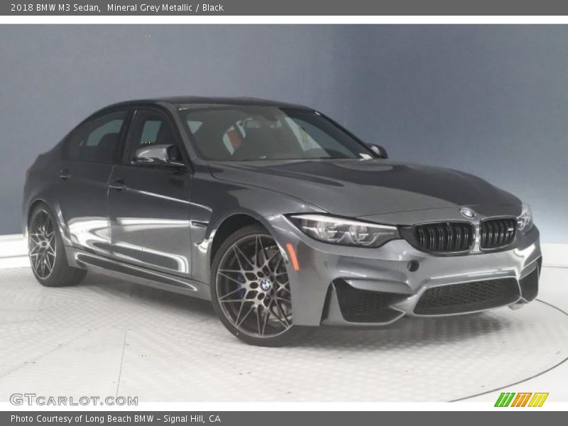 Mineral Grey Metallic / Black 2018 BMW M3 Sedan