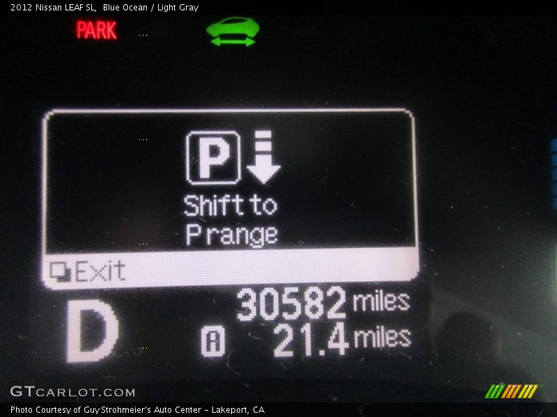 Blue Ocean / Light Gray 2012 Nissan LEAF SL