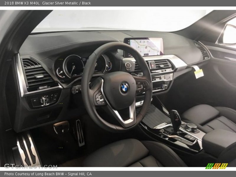 Glacier Silver Metallic / Black 2018 BMW X3 M40i