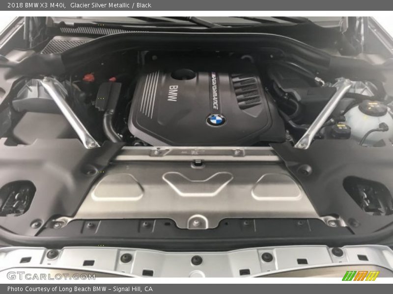 Glacier Silver Metallic / Black 2018 BMW X3 M40i