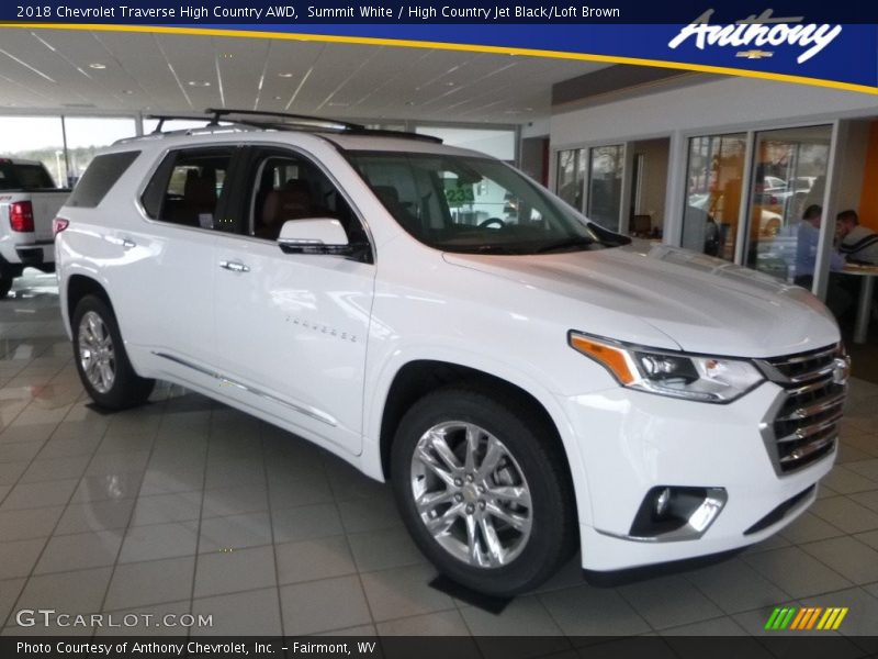 Summit White / High Country Jet Black/Loft Brown 2018 Chevrolet Traverse High Country AWD