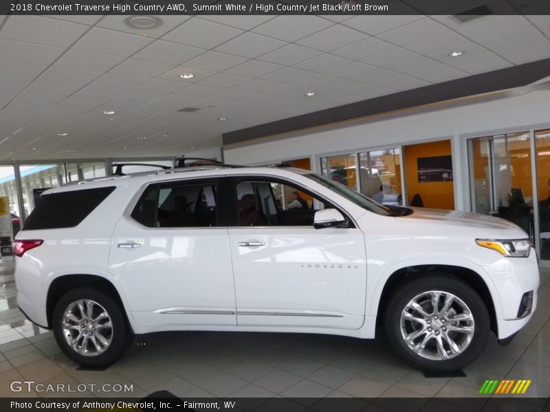 Summit White / High Country Jet Black/Loft Brown 2018 Chevrolet Traverse High Country AWD