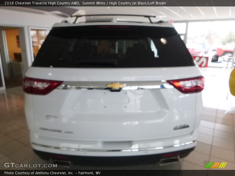 Summit White / High Country Jet Black/Loft Brown 2018 Chevrolet Traverse High Country AWD