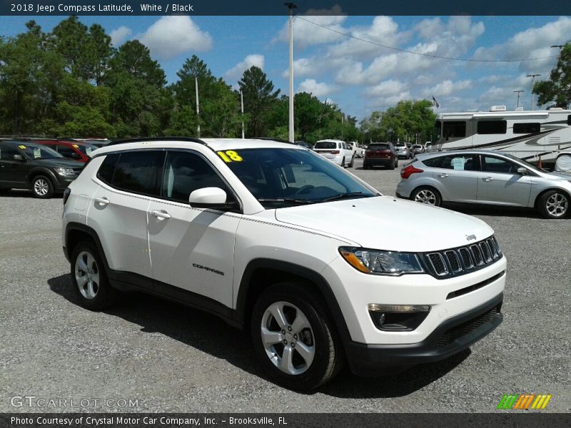 White / Black 2018 Jeep Compass Latitude