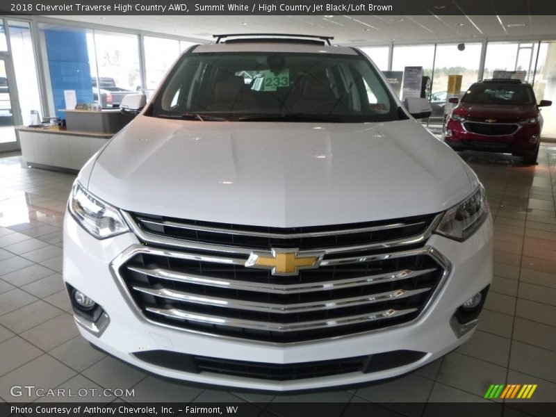 Summit White / High Country Jet Black/Loft Brown 2018 Chevrolet Traverse High Country AWD