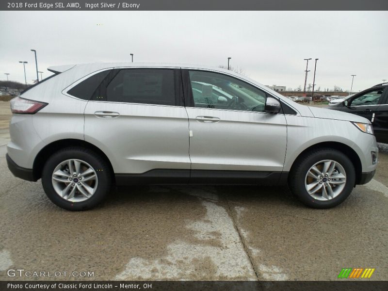 Ingot Silver / Ebony 2018 Ford Edge SEL AWD