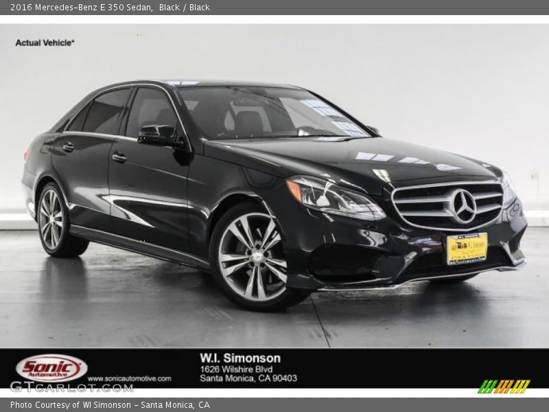 Black / Black 2016 Mercedes-Benz E 350 Sedan
