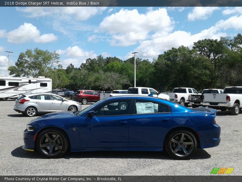 IndiGo Blue / Black 2018 Dodge Charger SRT Hellcat