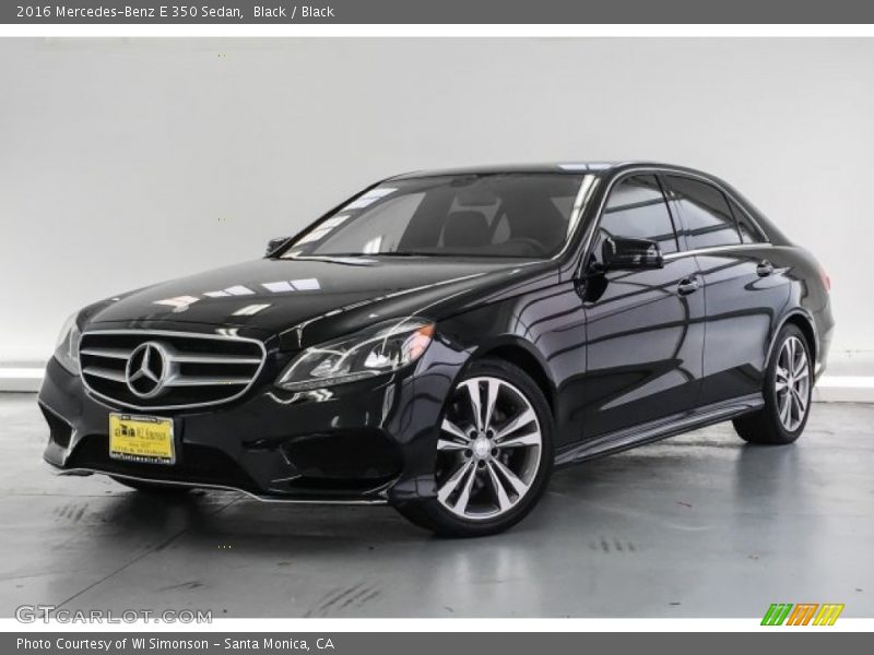 Black / Black 2016 Mercedes-Benz E 350 Sedan